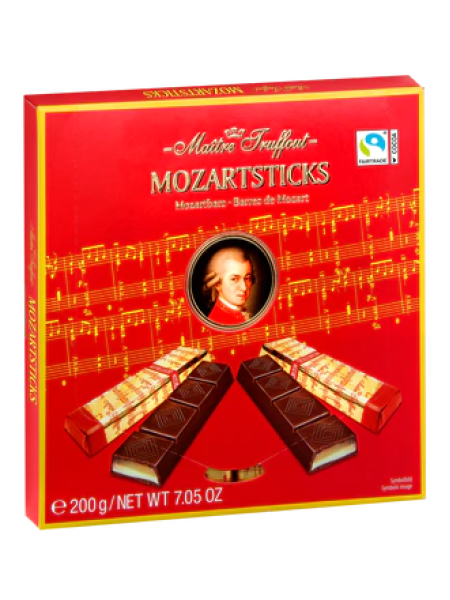 Шоколадные мини батончики с марцепаном Maître Truffout Mozart 200г
