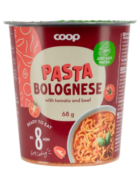 Паста болоньезе Coop с томатами и говядиной Coop 68 г
