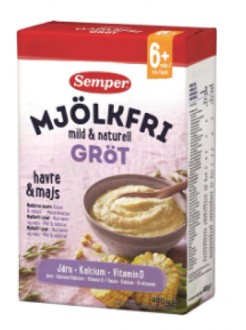 Каша овес кукуруза Semper безмолочная сухая с 6 месяцев 400г