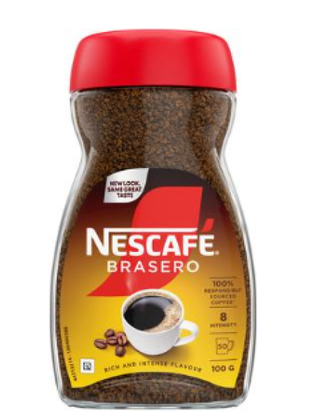 Растворимый кофе Nescafé Brasero 100 г в стекле 