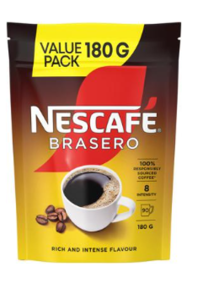 Растворимый кофе Nescafé Brasero 180 г в пакете
