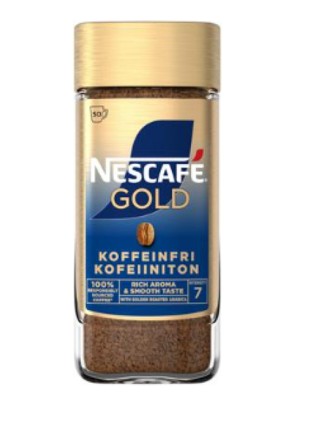 Растворимый кофе Nescafé Gold Kofeiiniton 100г без кофеина