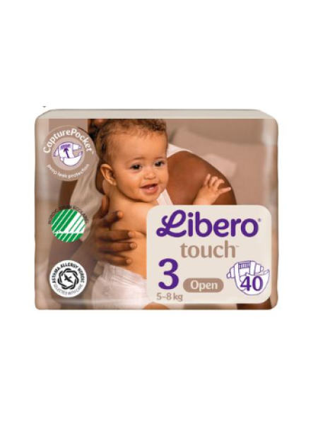 Подгузники LIBERO Touch tape размер 3 40 шт, 5-8 кг