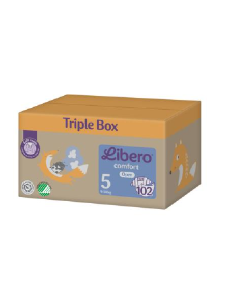 Подгузники LIBERO Comfort tape размер 5 102 шт вес 9-14 кг