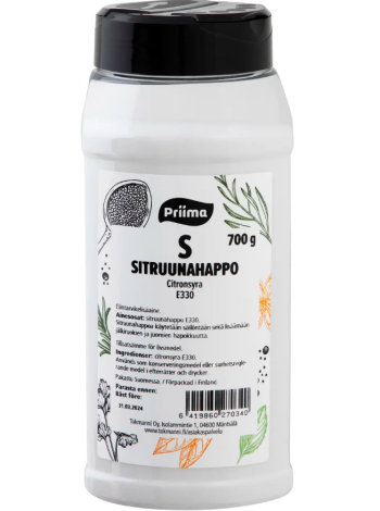 Лимонная кислота Priima Sitruunahappo 700 г