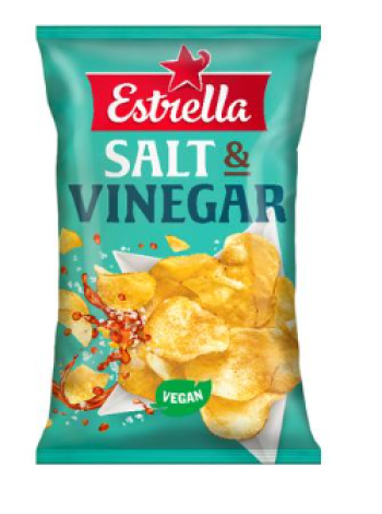Картофельные чипсы Estrella Salt & Vinegar с солью и уксусом 275 г