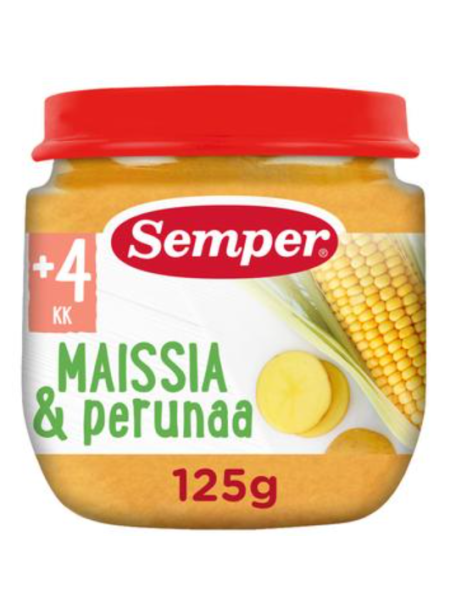 Детское питание овощное пюре Semper с 4 месяцев 125 г кукуруза картофель