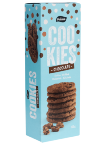 Печенье с кусочками шоколада Priima Cookies suklaa 200г