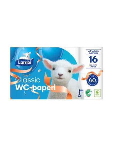 Туалетная бумага Lambi 16 рулонов белая