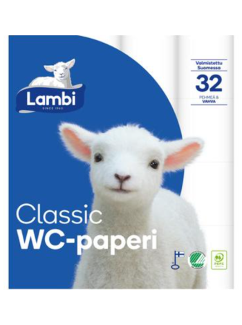 Туалетная бумага Lambi 32 рулона белая