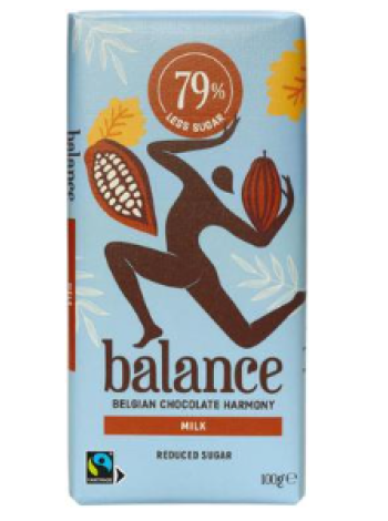 Плитка молочного шоколада Balance 100 г без сахара