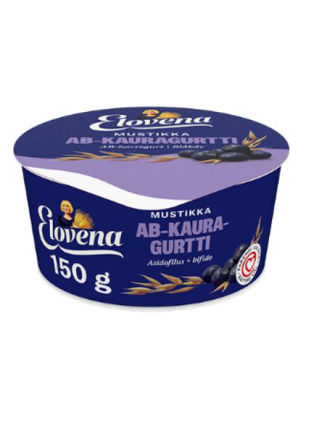 Овсяный йогурт Elovena AB-kauragurtti Mustikka 150г черника