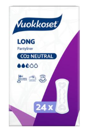 Прокладки женские Vuokkoset Long pantyliner 24шт