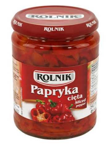 Болгарский перец резанный в кисло-сладком маринаде ROLNIK Papryka Cięta 500мл