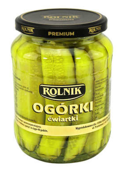 Огурцы резанные четвертинками ROLNIK Ogórki Ćwiartki 720 мл