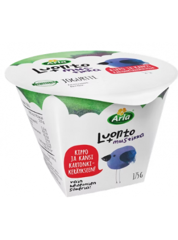 Йогурт черничный Arla Luonto+ AB mustikka 175г без лактозы