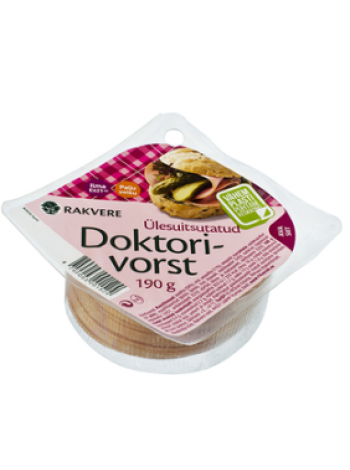 Вареная докторская колбаса RAKVERE Doktorivorst 190г