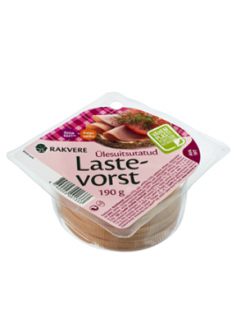 Колбаса вареная RAKVERE Lastevorst 190г в нарезке