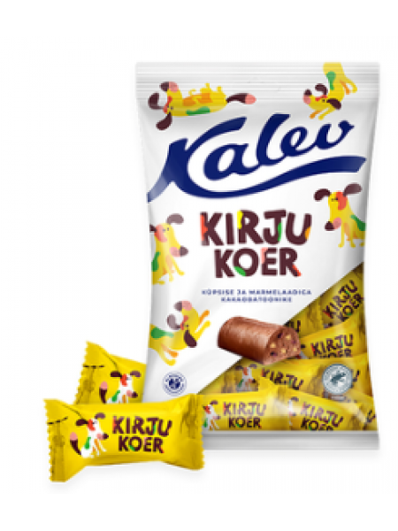 Батончики Kalev Kirju Koer с печеньем и кусочками мармелада 200г