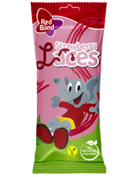 Конфеты лапша с лакрицей и клубникой Red Band MALACO 100г