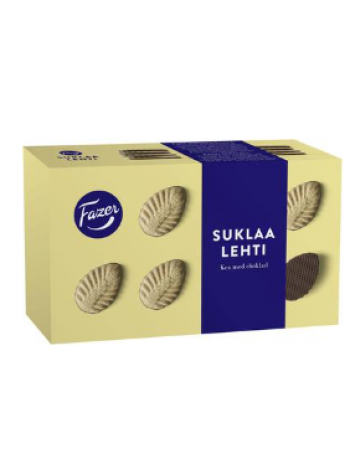 Печенье шоколадные листики Fazer Suklaalehti 185г