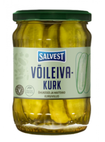 Слайсы из маринованных огурцов Salvest võileivakurk 530г