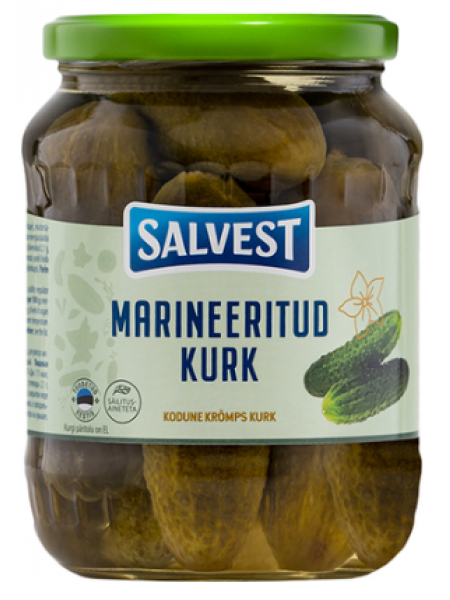 Маринованные огурцы по домашнему SALVEST Marineeritud kurk 675/385г