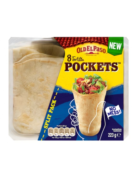 Пшеничные тортильи Old El Paso Tortilla pockets 223г