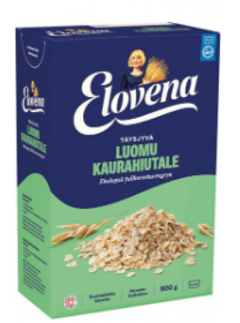 Органическая цельнозерновая овсянка Elovena Luomu Kaura 900г