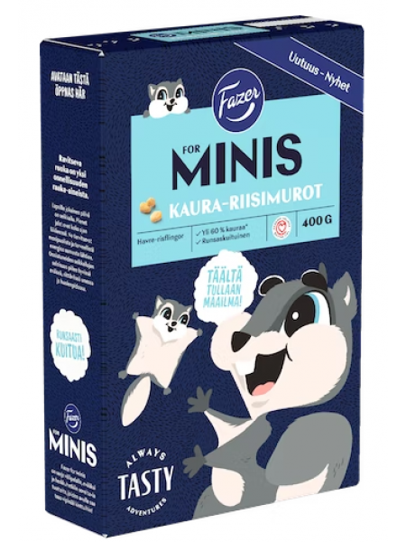 Рисовые хлопья Fazer for Minis Kaura 400г