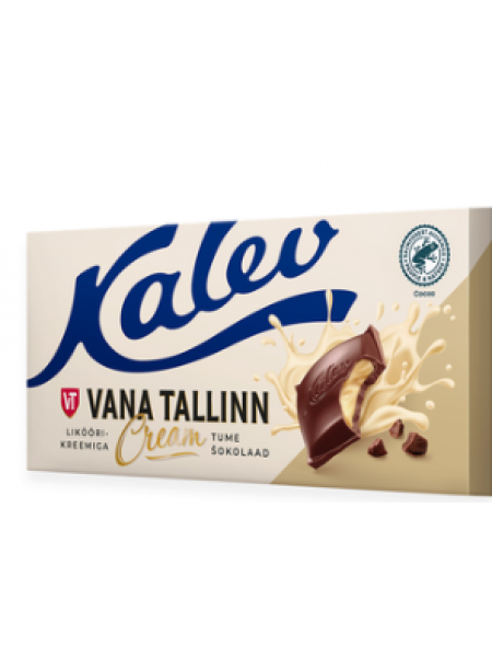 Шоколад темный со сливочной мякотью ликера KALEV Vana Tallinn Cream 104г