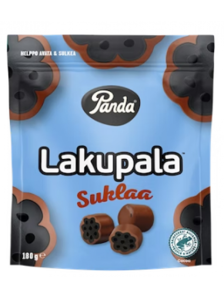 Конфеты лакричные Panda Lakupala suklaa 180г с шоколадом