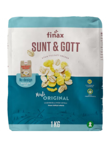 Мюсли Finax Sunt & Gott Original 1кг натуральные без добавления сахара 
