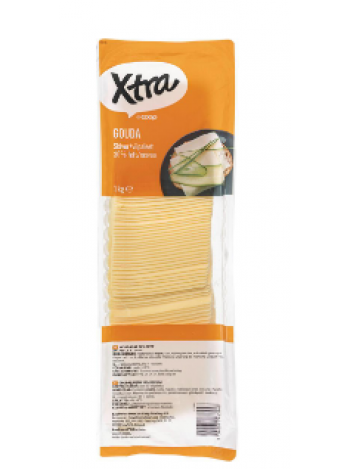 Сыр сливочный в нарезке X-Tra Gouda 1кг