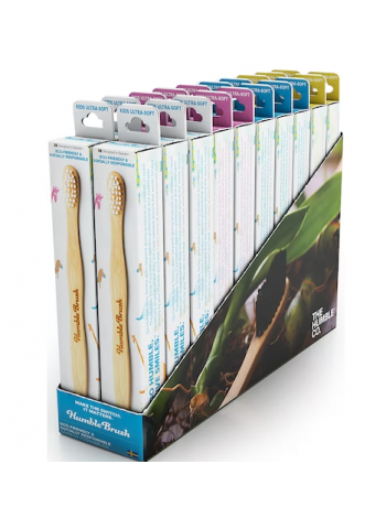 Детская мягкая бамбуковая зубная щетка Humble Brush 1шт в ассортименте