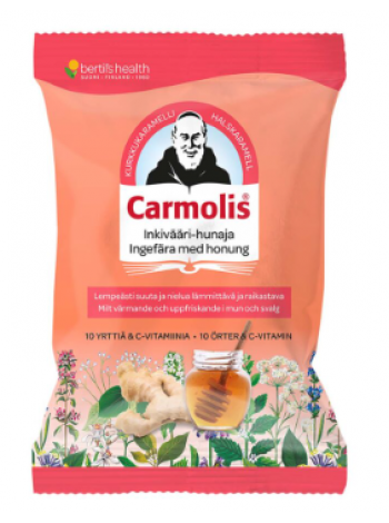 Имбирно - травяная карамель CARMOLIS HUNAJAINEN INKIVÄÄRI-YRTTIKARAMELL 72г
