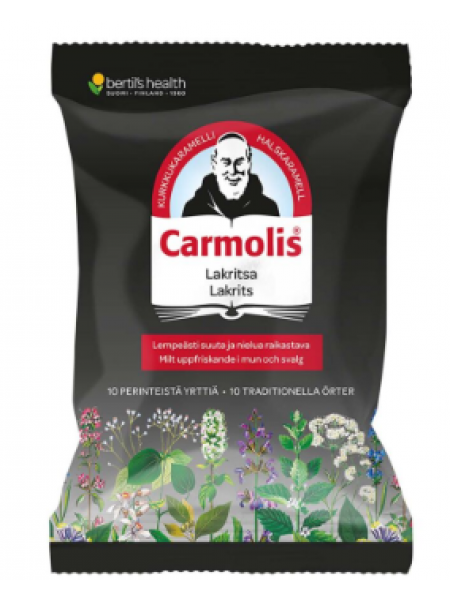 Травяные леденцы с солодкой CARMOLIS LAKRITSI 75г