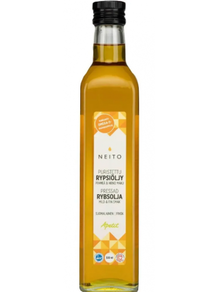 Рапсовое масло Neito Puristettu pehmeä ja hieno 500мл прессованное