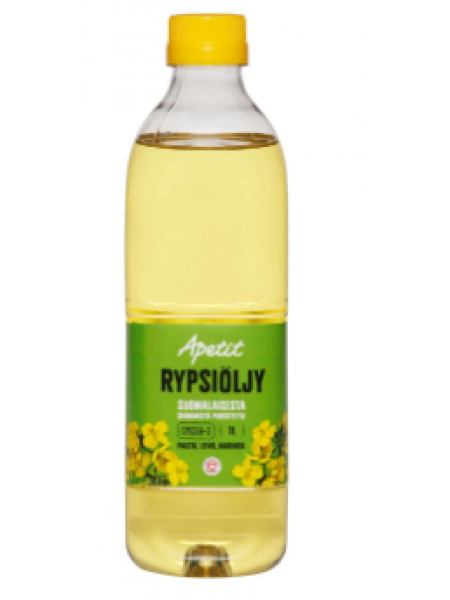 Рапсовое масло Apetit Rypsiöljy 1л