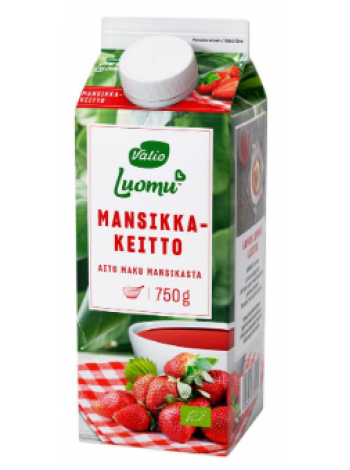 Клубничный органический кисель Valio Luomu mansikka keitto 750мл