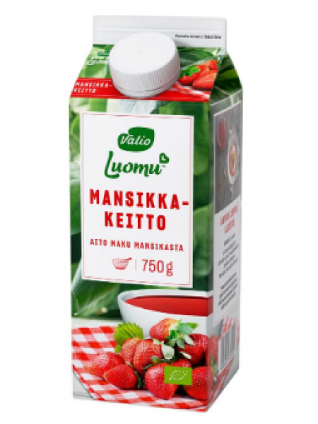 Клубничный органический кисель Valio Luomu mansikka keitto 750мл