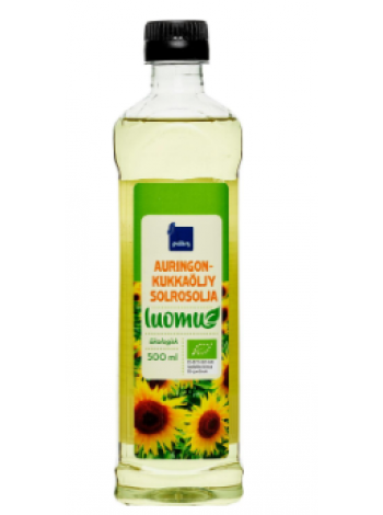 Масло подсолнечное органическое Rainbow luomu auringonkukkaöljy 0,5л