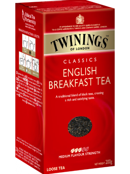 Чай Английский завтрак рассыпной Twinings English Breakfast 200г