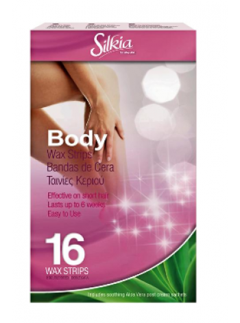 Холодные восковые полоски Silkia Body Wax Strips - Pack 16 полосок