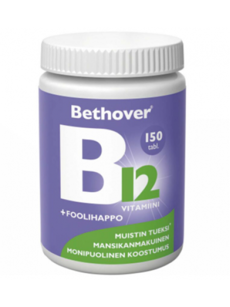Витамины BETHOVER ВИТАМИН В12 + ФОЛИЕВАЯ КИСЛОТА 150шт