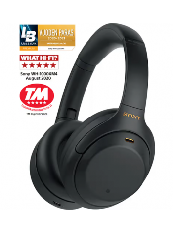 Bluetooth-гарнитура с шумоподавлением Sony WH-1000XM4 цвет черный