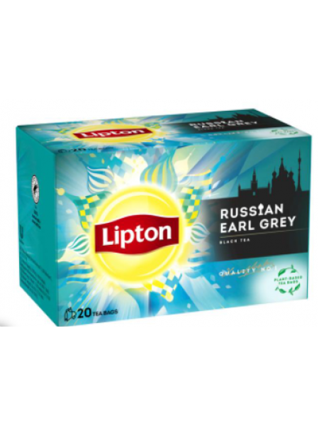 Чай черный в пакетиках Lipton Russian Earl Grey 20шт