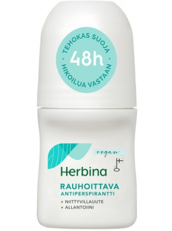 Дезодорант шариковый Herbina Rauhoittava niittyvilla antiperspirantti 48h 50мл Успокаивающий