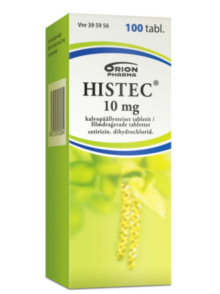 Таблетки при аллергии  HISTEC 10 мг 100шт