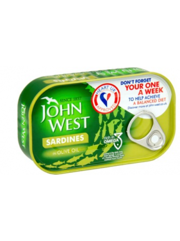 Сардины в масле John West Sardiinit Oliiviöljyssä 120/90г